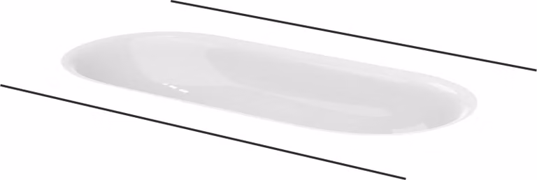 BetteComodo lavabo à encastrer, sans trou pour robinet, sans trop-plein, 774x380x120mm, A218-000, A218-000