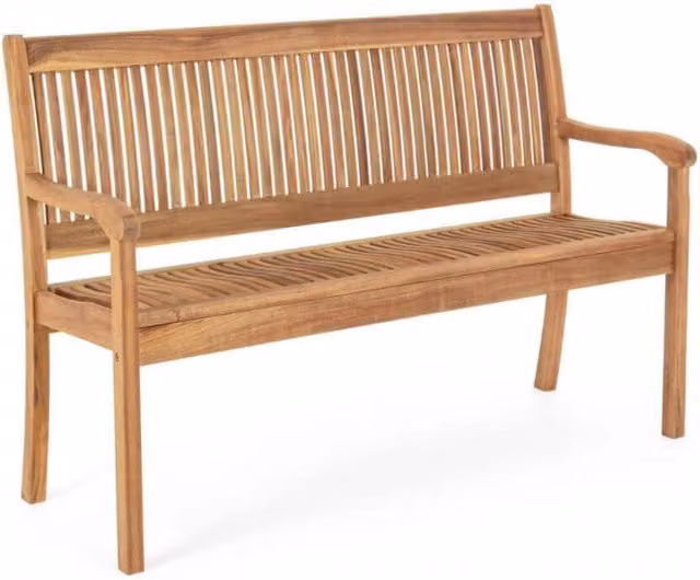 Panca 2 Posti 120x62x88 h cm in Legno Marrone