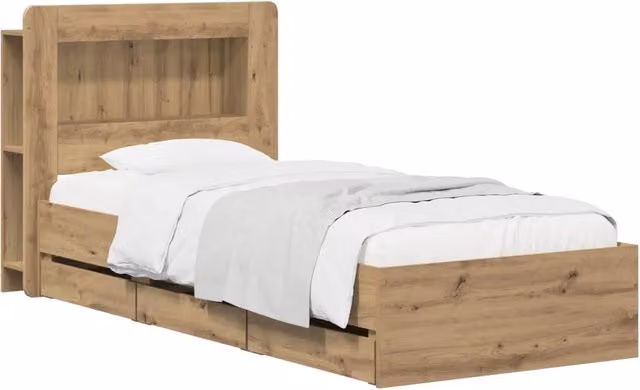 Struttura del letto con stoccaggio e testata Rovere Artigianale 3445815