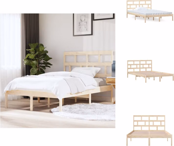 vidaXL Letto in legno massiccio di pino 140x200 cm - Letti e strutture letto