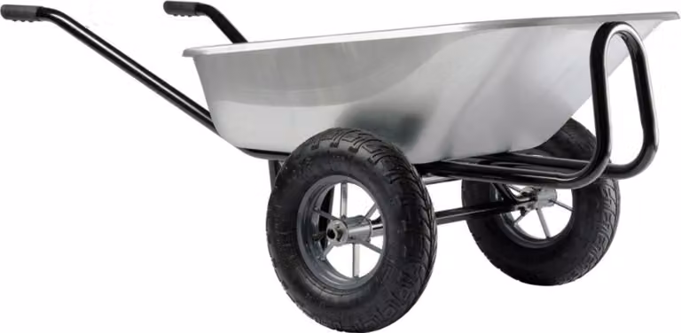 Carriola Expert Twin zincata 150 L, ruota pneumatica