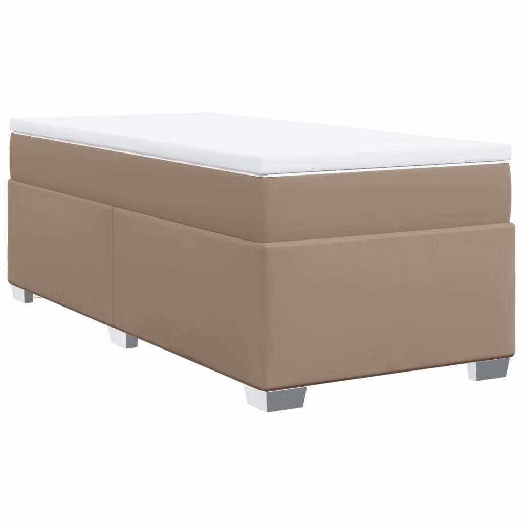 Giroletto a Molle con Materasso Cappuccino 90x200 cm Pelle finta