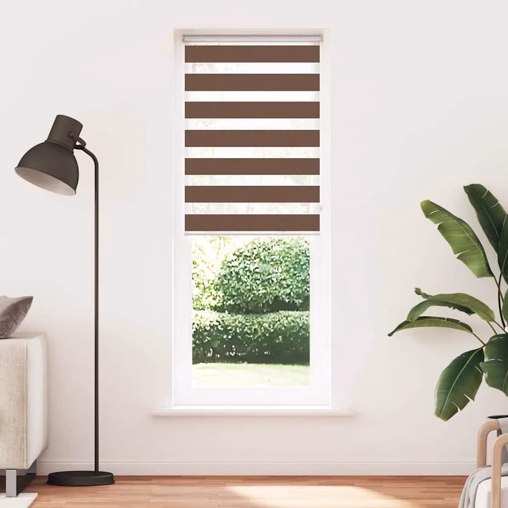 vidaXL Tenda a Rullo Zebra Larghezza Tessuto 80,9 cm Poliestere