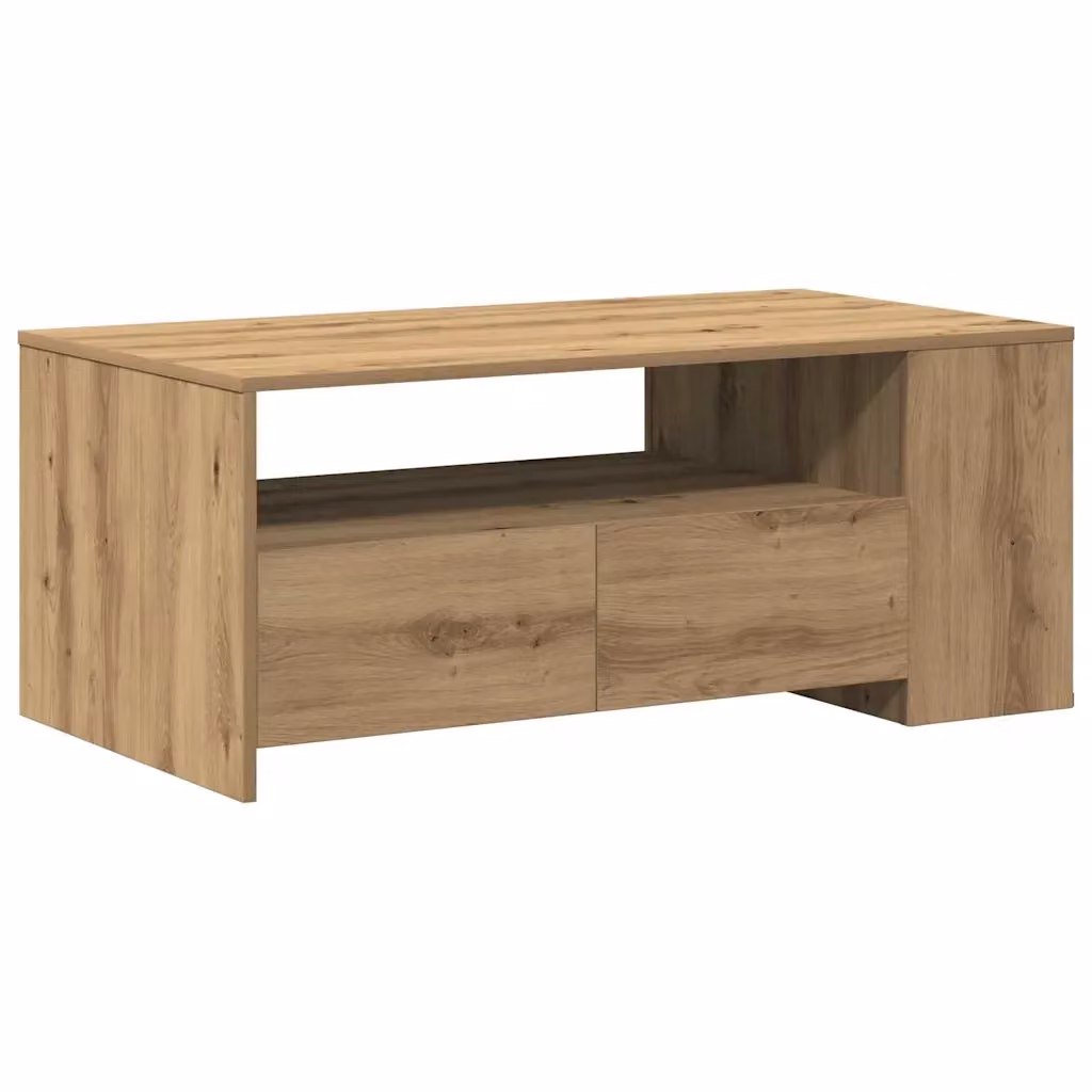 Tavolino da salotto moderno vidaXL in legno rovere marrone L 102 x P 55 x H 43,5 cm – 2