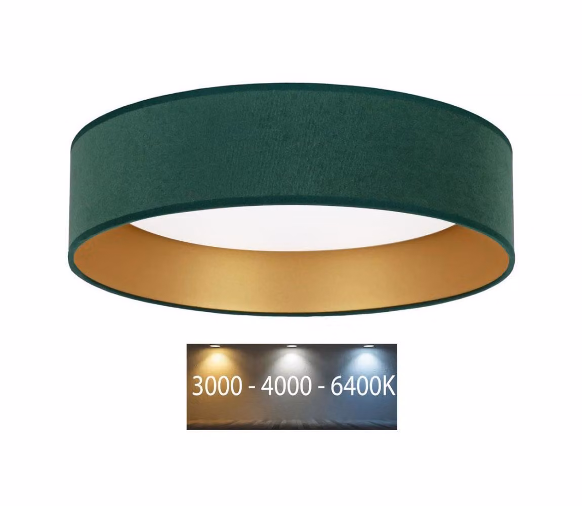 Brilagi - Plafoniera LED VELVET LED/24W/230V 3000/4000/6400K verde/oro