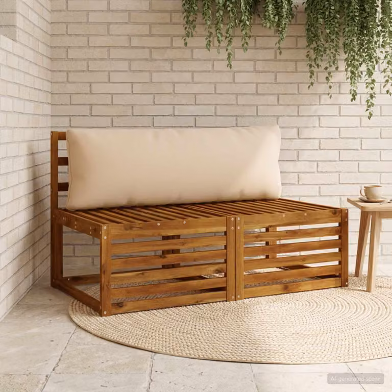 Cuscino per schiena vidaXL PUTTEN in 100% poliestere con rivestimento rimovibile lavabile in lavatrice, colore sabbia