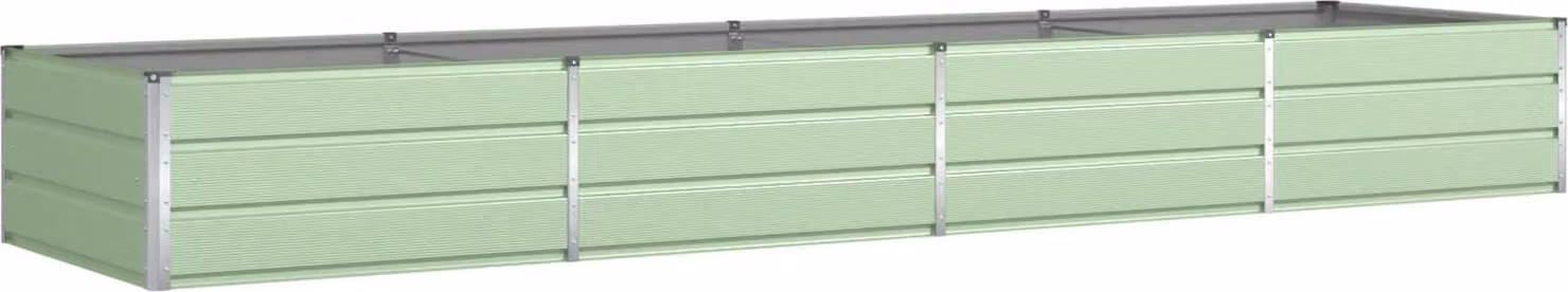 Fioriera Verde Pastello 385 x 100 x 45 cm Acciaio zincato