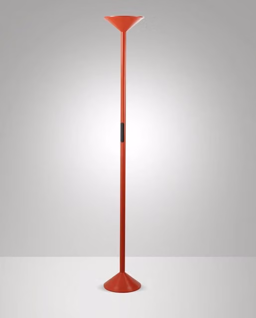 Lampada da terra Tratto LED 50W 4000lm CCT Rosso - Struttura in metallo e metacrilato, Dimmerabile al tocco, IP20, 175.5cm - Tratto Design