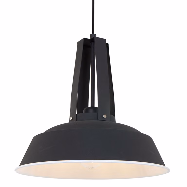 Lampada a sospensione - nero - Eden - plastica metallo - Ø 42cm - E27 - 7704ZW - Mexlite