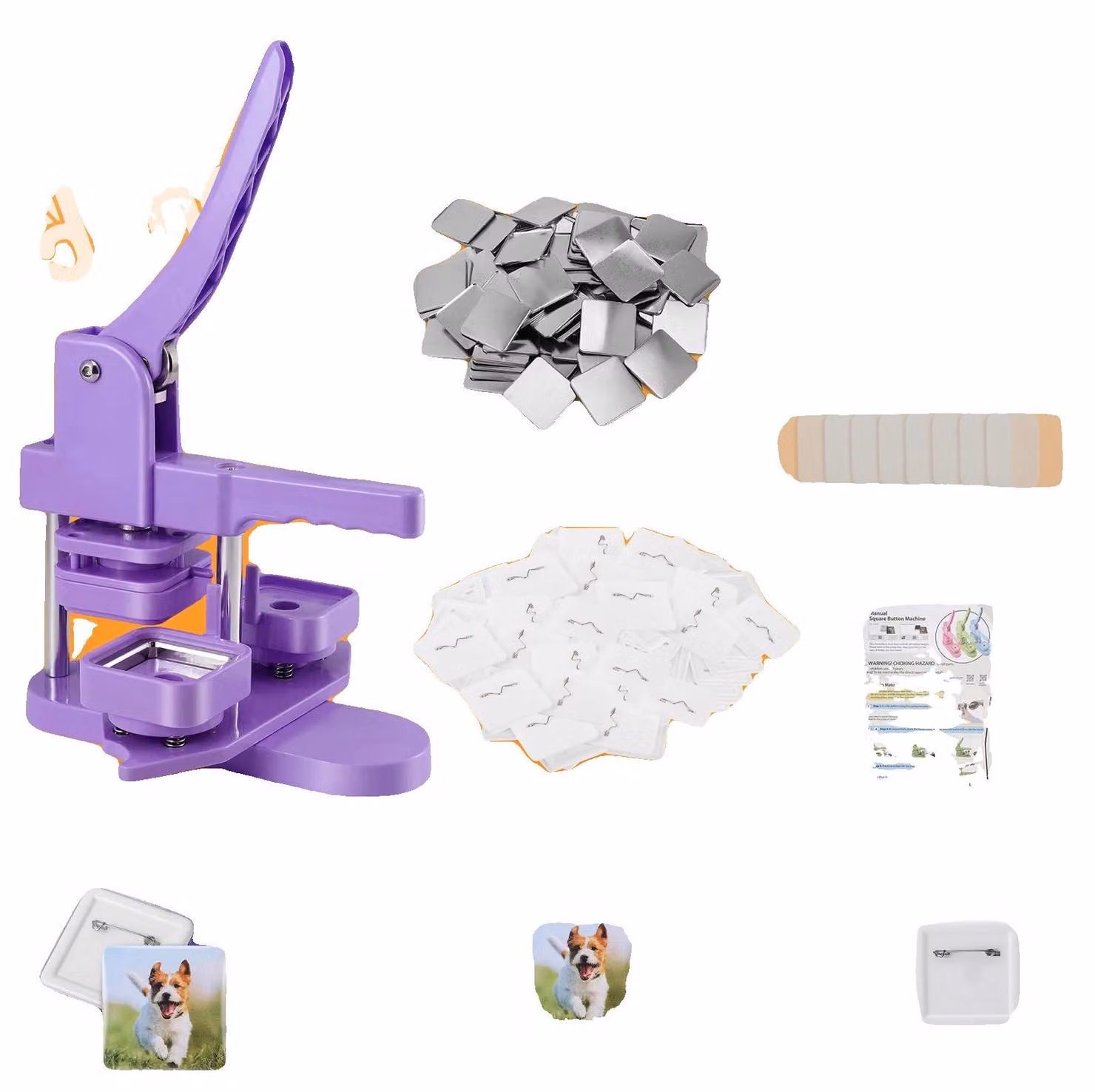 Macchina per la creazione di bottoni, design portatile, facile da usare, kit come da immagine
