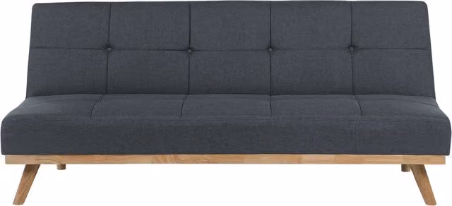 Divano letto Click Clack a 3 posti in soggiorno moderno trapuntato grigio