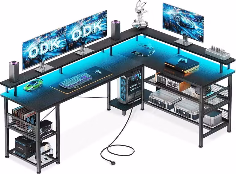 Tavolo da gioco ODK Illuminazione LED USB 2 prese 168x120cm