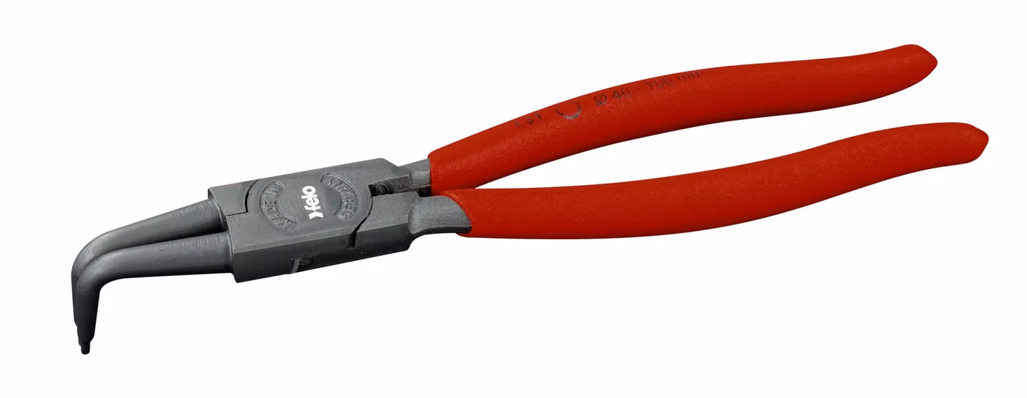 Pinze per anelli elastici Felo anelli interni 40-100 mm piegati a 90°