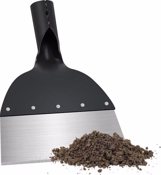 Uniqoos® Pala multifunzione per la pulizia del giardino, 20 cm, acciaio al manganese rinforzato – ideale per rimuovere le erbacce e per piantare, adatta per l'uso esterno, senza manico in legno
