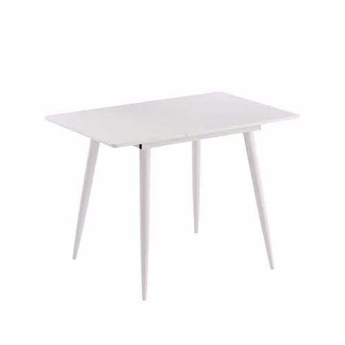 Vicco Tavolo da pranzo Beaver, Bianco, 80-110 x 70 cm