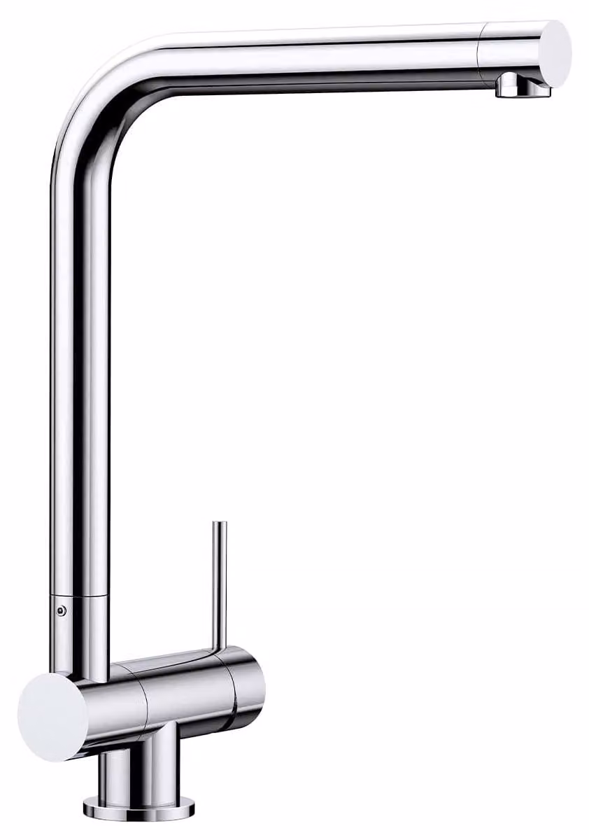 Rubinetto da cucina pieghevole, cromato, in ottone, monoblocco