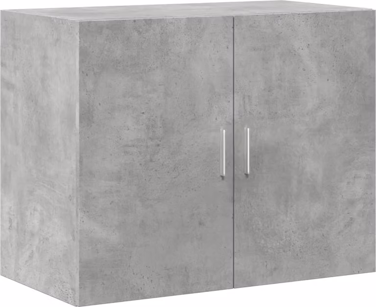Mobile a Parete Grigio Cemento 80x42,5x64 cm Legno Multistrato