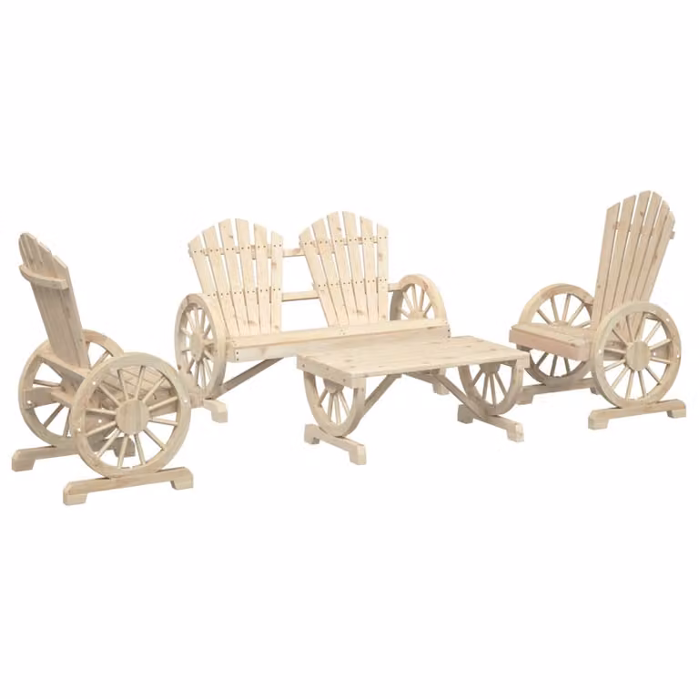Maison Exclusive - Set da giardino a 4 pezzi in legno massello di abete