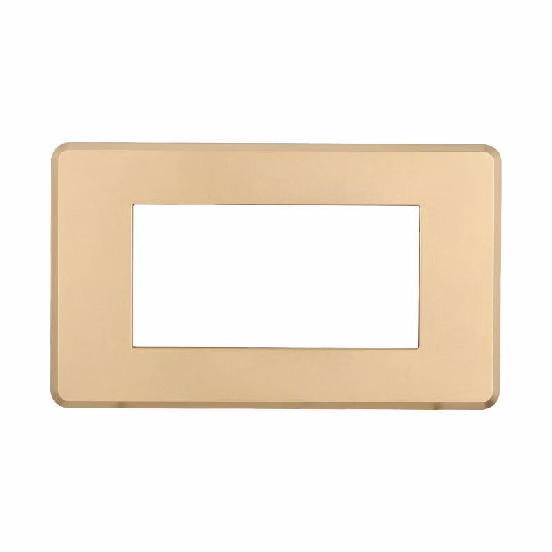 ETTROIT AN87411 Placca Slim Sottile 4P colore Oro compatibile con Bticino Axolute Air