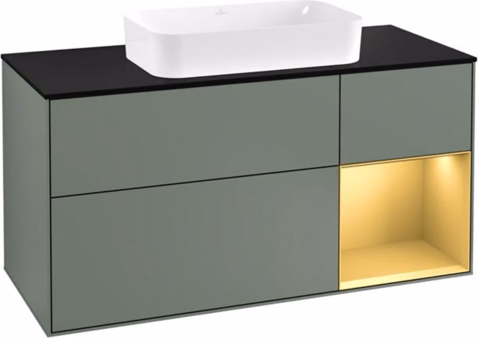 V&B mobile da parete Finion 120 cm, Pl b m, Reg re gol m, Oli. m Lac