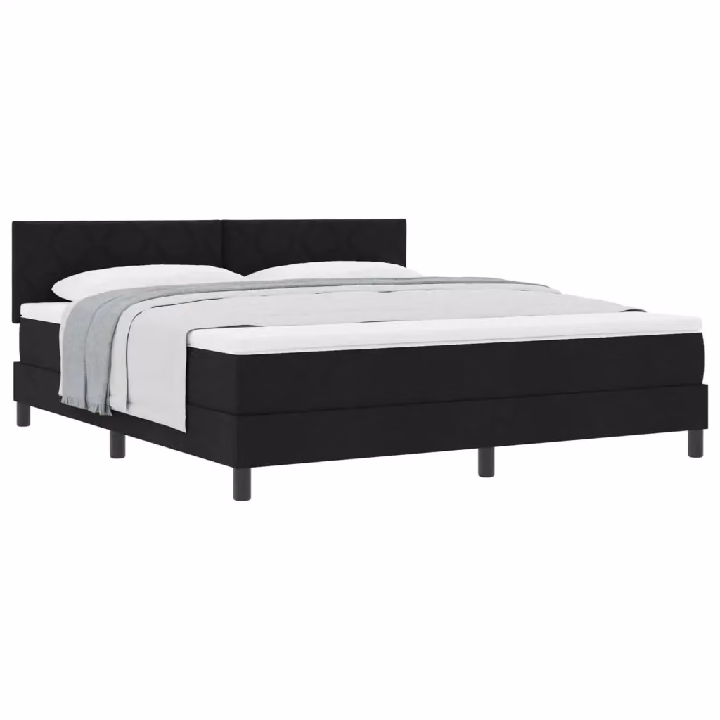 Letto ibrido con testiera vidaXL in tessuto nero L 180 x P 200 x H 203 cm – 2