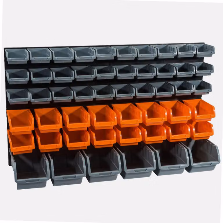 Pannelli divisori con vaschette estraibili: 2 pannelli e 52 vaschette