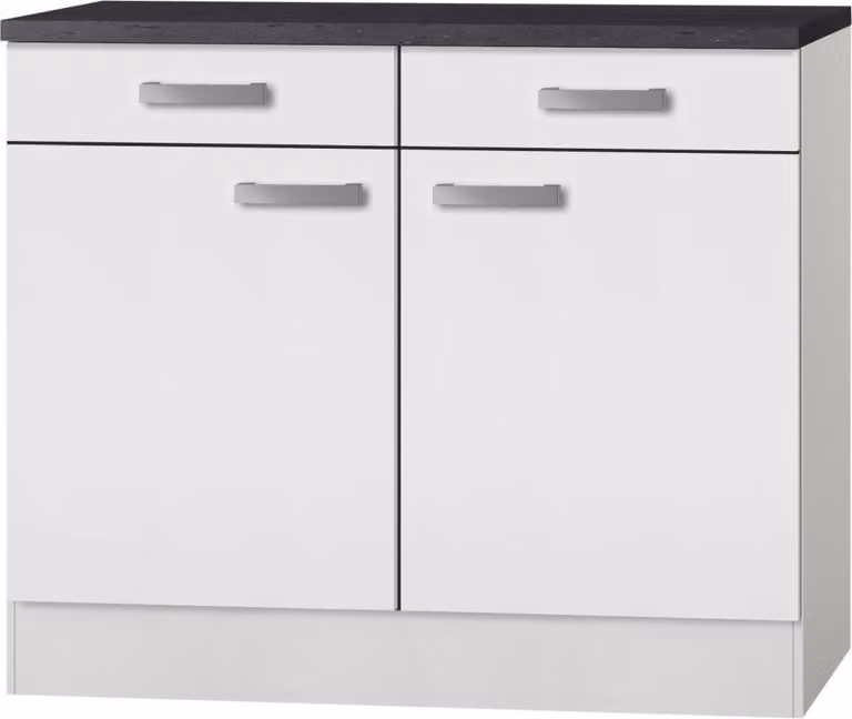 Fondo del mobile da cucina con cassetto e anta Optifit Oslo214 100 x 60 x 84,8 cm bianco opaco bianco opaco