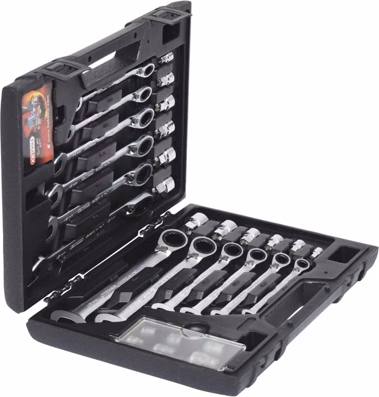KS Tools GEARplus RINGSTOP Set di chiavi combinate a cricchetto