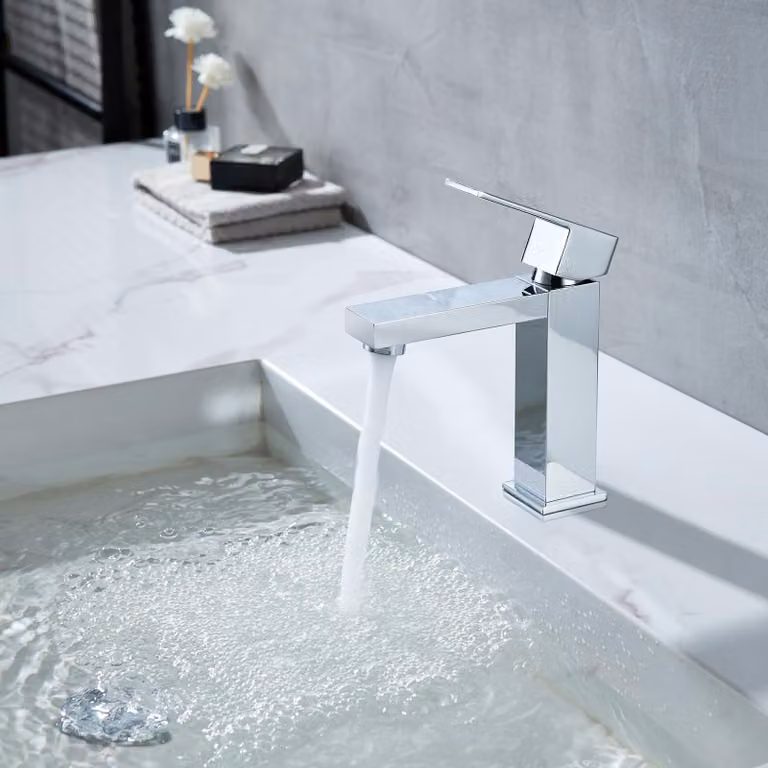 Rubinetto per lavabo con scarico a scomparsa - Cromo