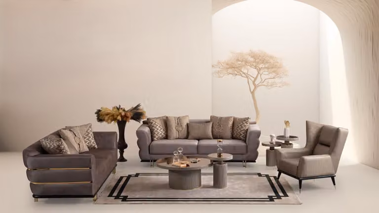 Loungemöbel Relaxsofa Polstergruppe Couchlandschaft Sofalandschaft Sofa 4tlg