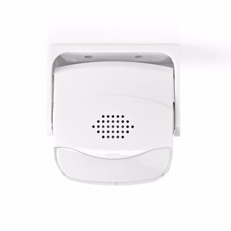 Allarme rilevatore di movimento | Alimentazione a batteria | 3x AAA/LR03 | 80 dB | Portata del rilevatore: 1,10 m | Angolo del rilevatore: 10° | Soffitto / Parete | Bianco