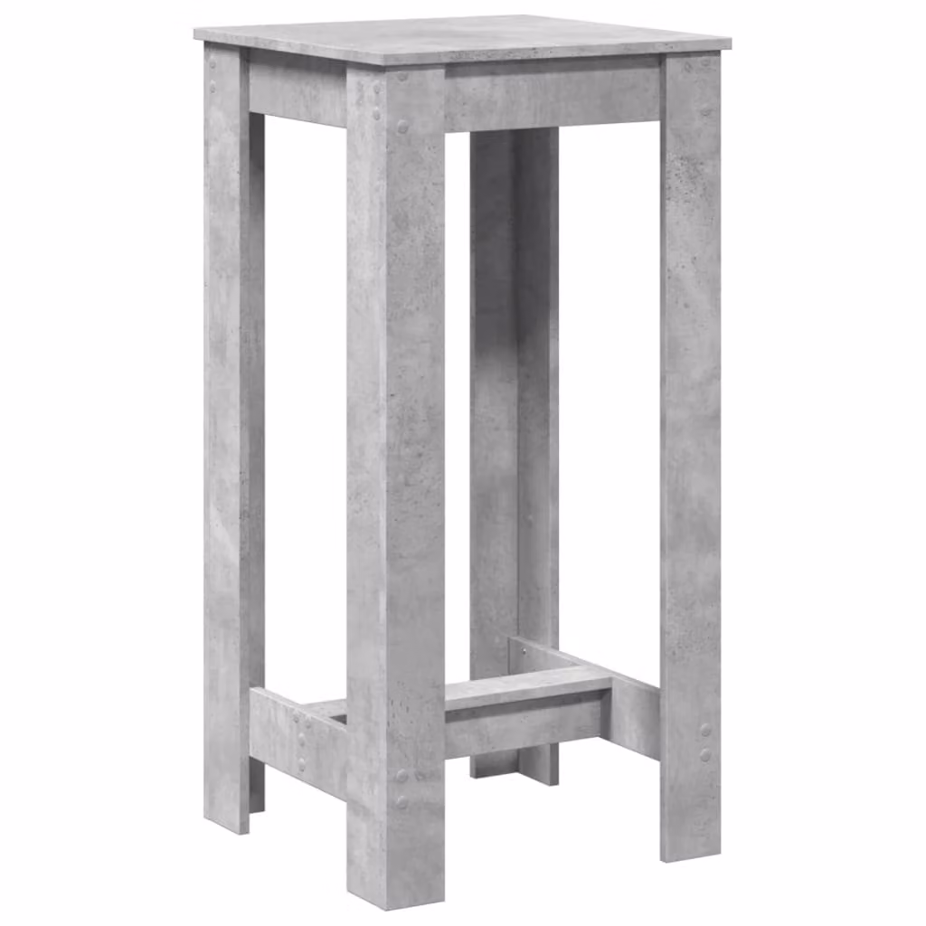 Tavolo da Bar Grigio Cemento 51x50x103,5cm in Legno Multistrato