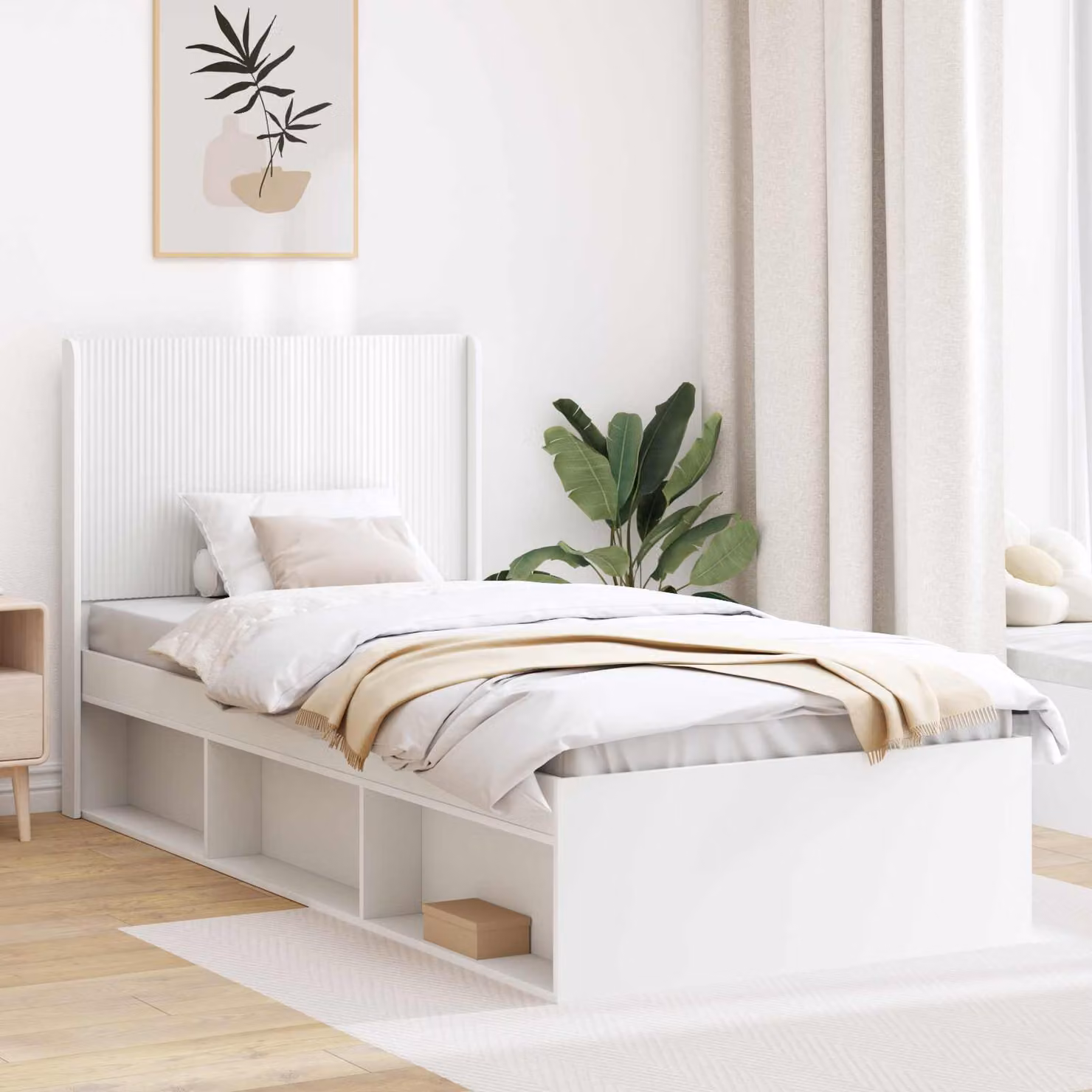 Testiera Letto Moderna vidaXL in Legno Ingegnerizzato Bianco