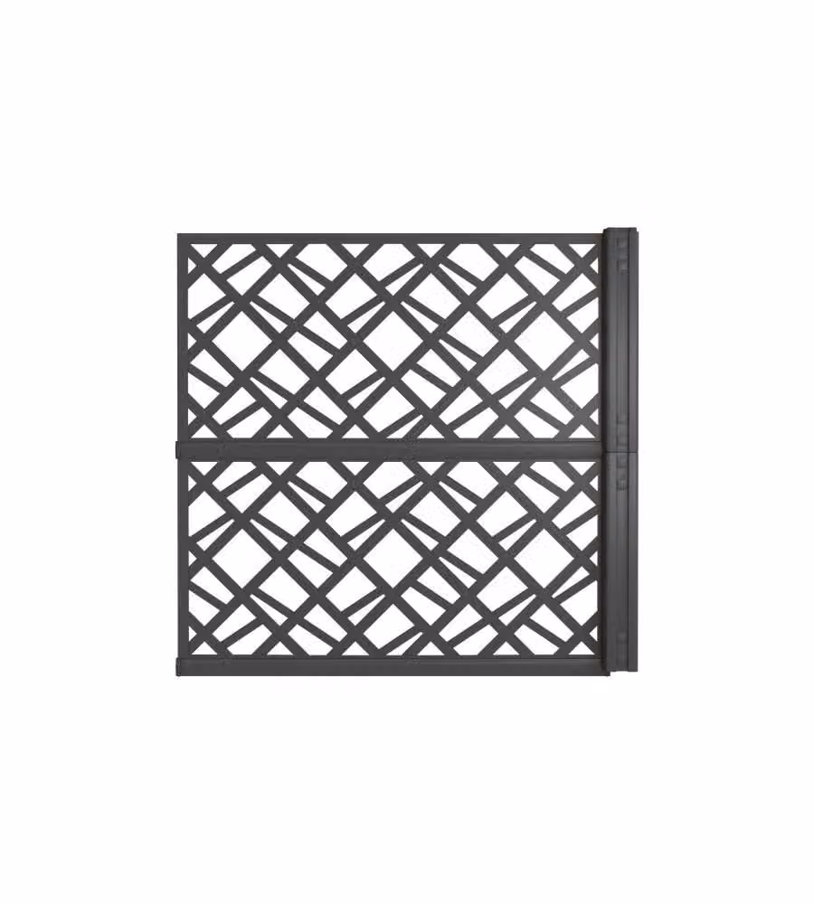 Art Plast Kit Pannelli Decorativi Esterni - Antracite - 107x14x102 cm