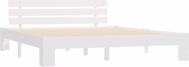 Struttura Letto Design Mania in Legno Massello di Pino Bianco con Doghe Rigide L/P/H: 213 x 160 x 66 cm