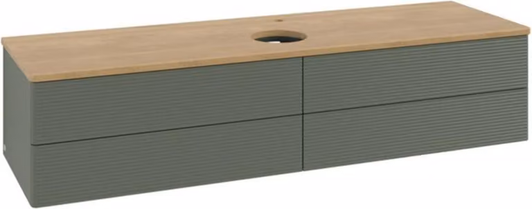 V&B Mobiletto con struttura frontale - illuminazione Antao 160x50cm, HL, WBP hon. Oa, le gre. m Lac