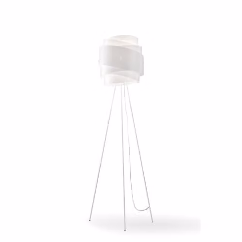 Piantana Moderna 3 Piedi Polilux ® Bianco E Metallo 1 Luce E27