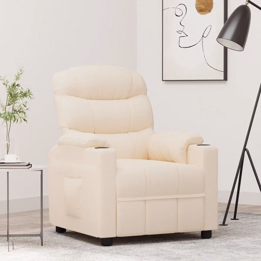 Maison Exclusive - Poltrona relax in tessuto color crema