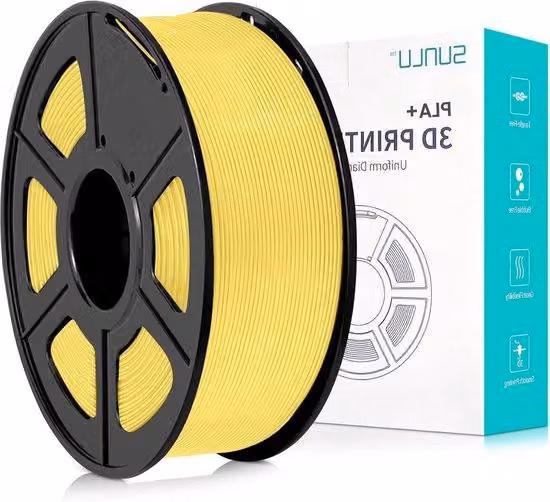 Filamento PLA da 1,75 mm ad alta precisione (+/- 0,02 mm) - Bobina da 1 kg in colore giallo macaron