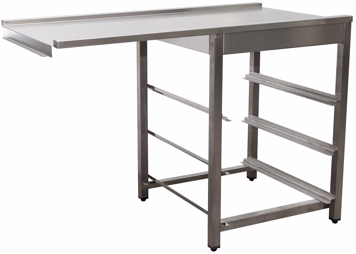Tavolo scolapiatti Saro sinistro 1200x786x625mm per lavastoviglie a cappa in acciaio inox