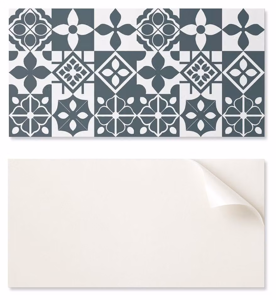 Decorazione adesiva per pareti, ideale per il soggiorno, dimensioni 120 x 60 cm, con motivi geometrici a forma di piastrelle
