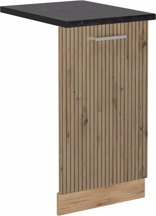 Pannello frontale della lavastoviglie Vicco R-Line Rovere artigianale 45 cm , PL Antracite, Model 55130