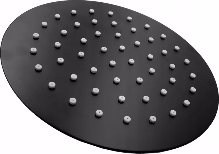 Granitan - Soffione doccia - Doccia a pioggia 20 cm - Doccia nera - ugelli anticalcare - SLIM