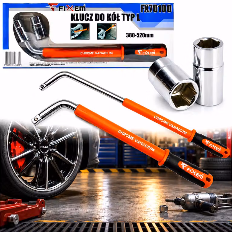 Chiave a bussola, tipo L, FIXEM, per viti da 17, 19, 21 e 23 mm