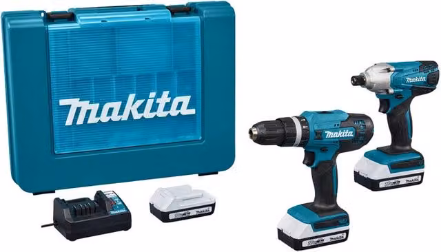 Kit Trapano Percussore e Avvitatore Makita LXT 18V Blu DK18922A01