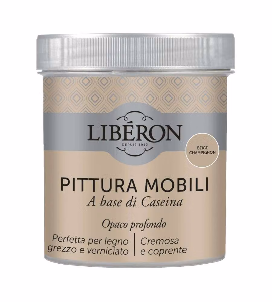 Libéron Pittura Mobili Beige Champignon 0,5L a Base di Caseina
