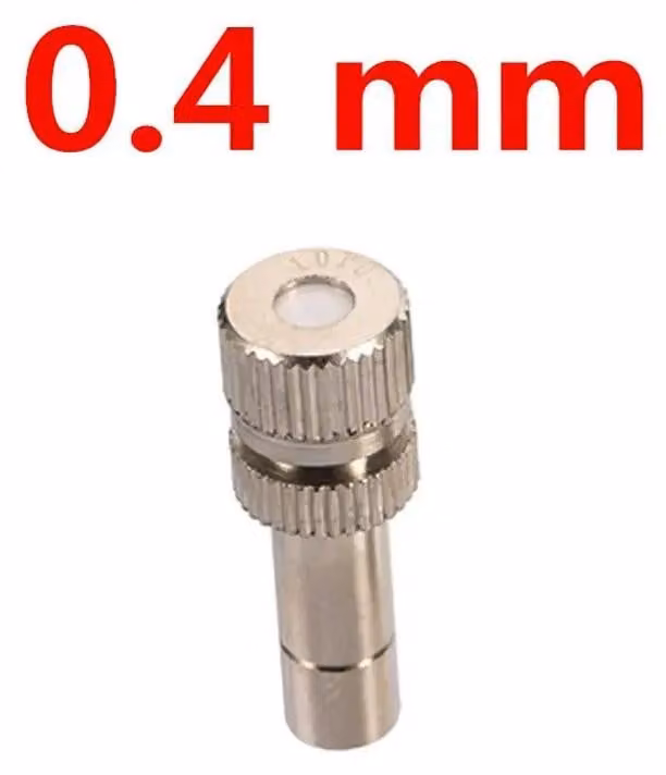 Ugelli antinebbia, design con sistema di connessione rapida, robusta struttura in ottone, 0,4 mm