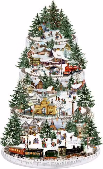 Abete ferroviario, calendario dell'Avvento da parete A3 (Behr)