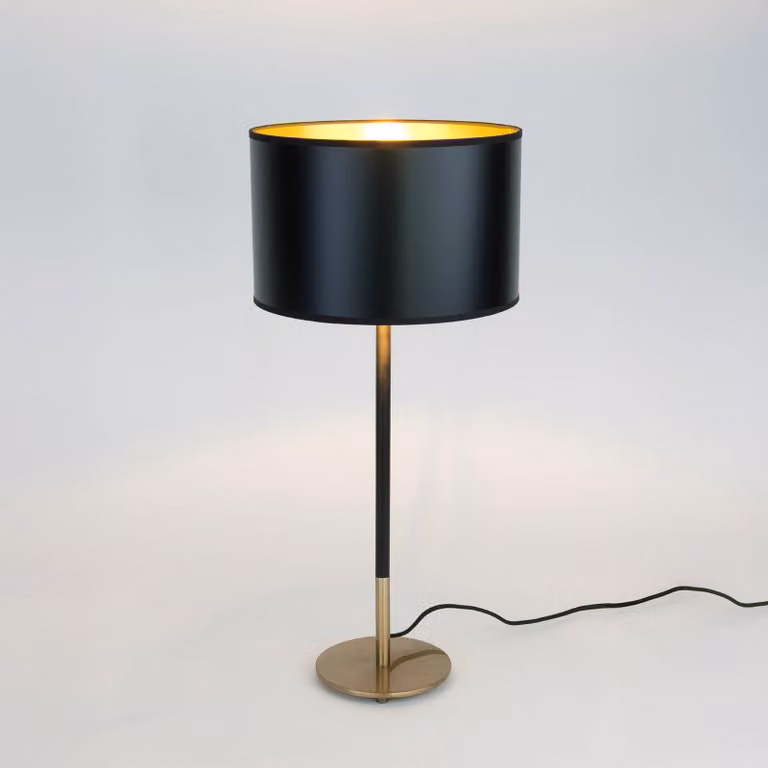 Holländer Lampada da tavolo ENZIO, Nero, Soggiorno / Sala da pranzo, Metallo, Moderno, Lampada da tavolo