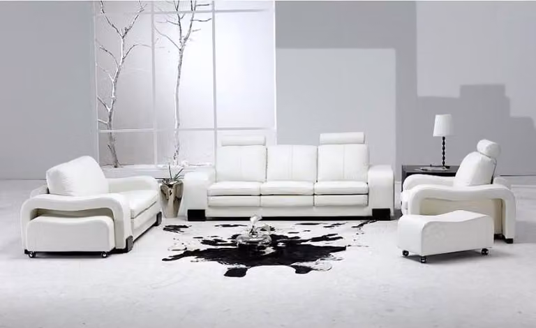 Sofagarnitur Sofa Couch Sitz Polster Set 3+2+1 Couchgarnitur Ledersofa Franco